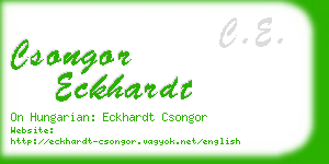 csongor eckhardt business card